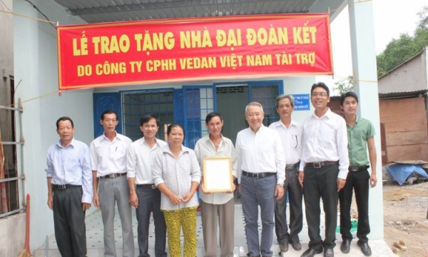 Vedan Việt Nam trao tặng 25 căn nhà tình thương trong năm 2016